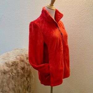 The North Face Tech-Osito Rambutan Fleece Jacket-Orange/Pink-Zip Front - Sz L